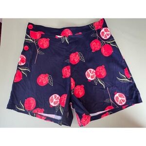 ModCloth x Collectif Cherry Shorts Women's Size 8 Navy Bohemian‎ Funky Whimsical